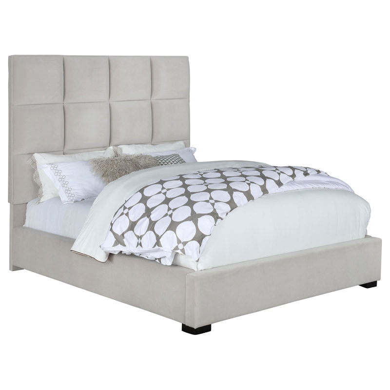 Tufted Upholstered Panel Bed, Queen