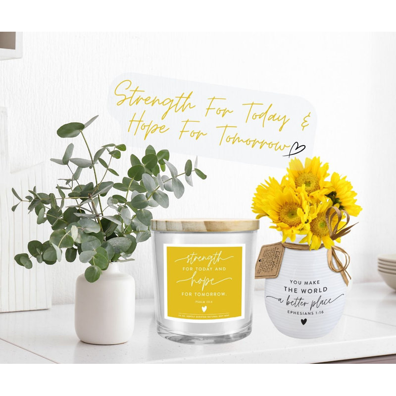 Bougie en pot légèrement parfumée avec support en verre