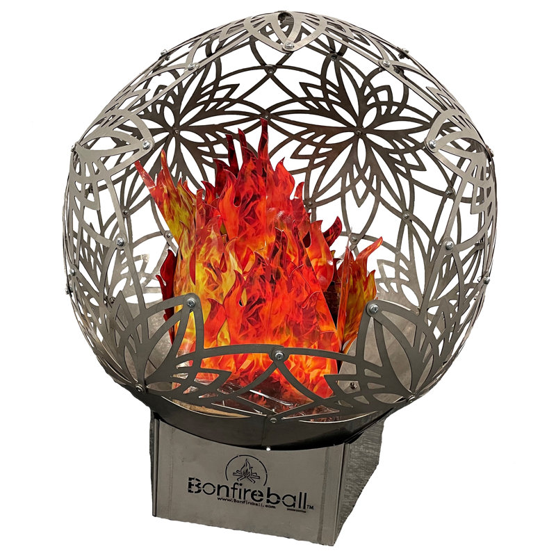 Gawlas Sphere Smokeless Fire Pit, 56" H x 50" W x 50'' D