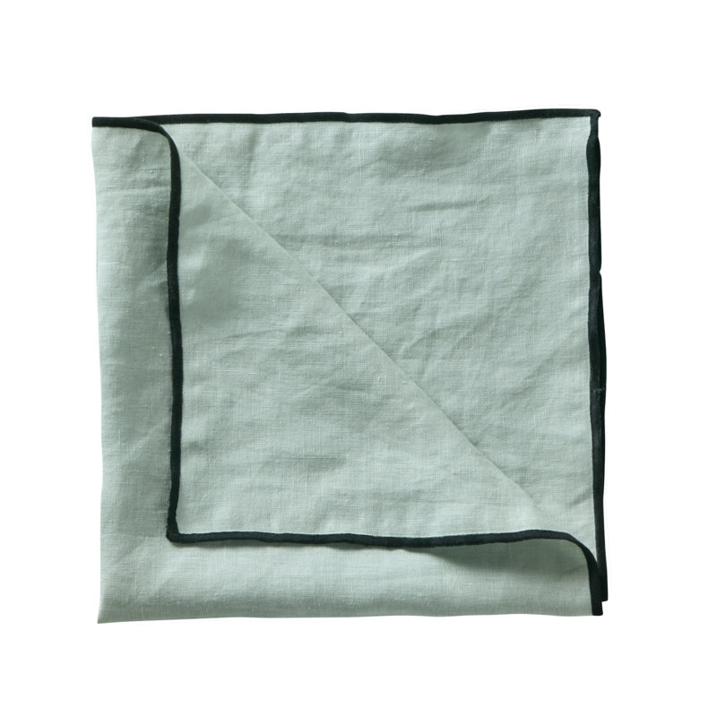 Carlina Linen Solid Colour Square Napkin, Pale Green