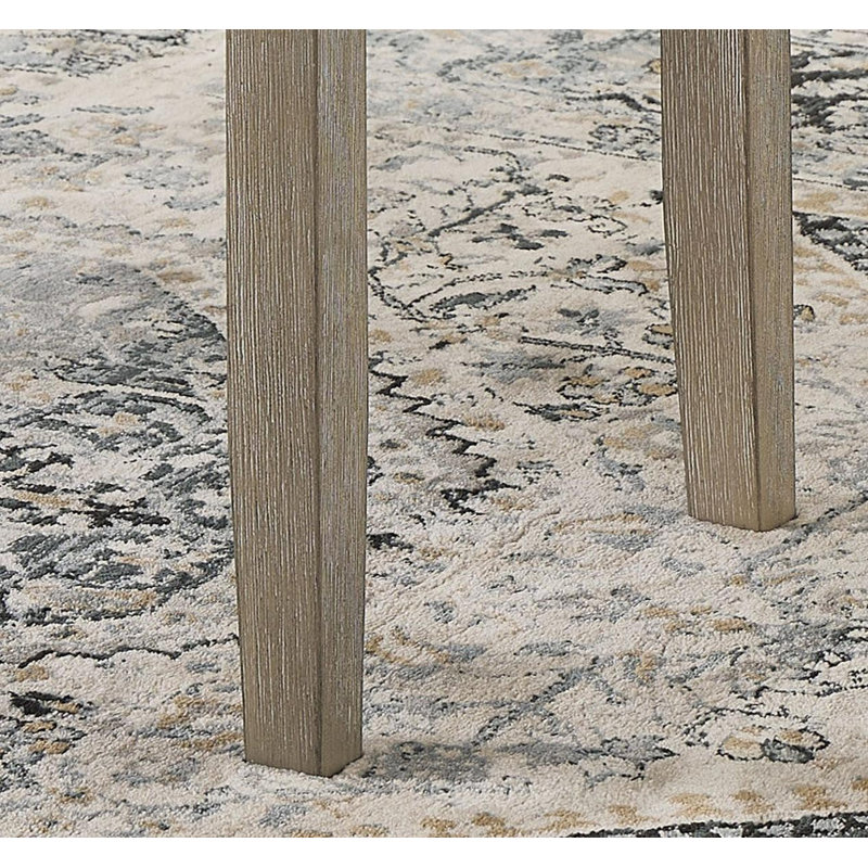 Banc de salle à manger 40 "à finition chêne clair - siège en tissu touffeté gris clair, pieds en bois robustes pour la salle à manger