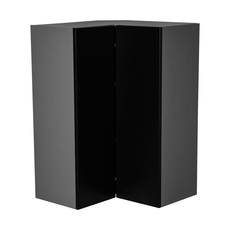 Armoire murale de coin en panneau de particules l 24 po prête à assembler, Noir mat, H 30 po x l 24 po