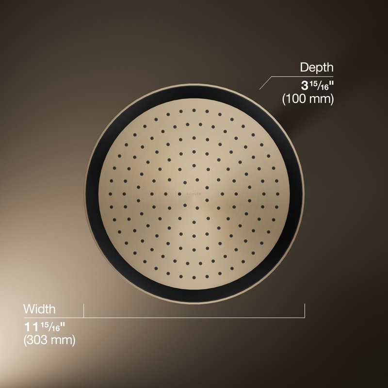 Statement™ 2.5 GPM Round 12 in. Rainhead with Katalyst Air-Induction Technology, Vibrant Brushed Bronze