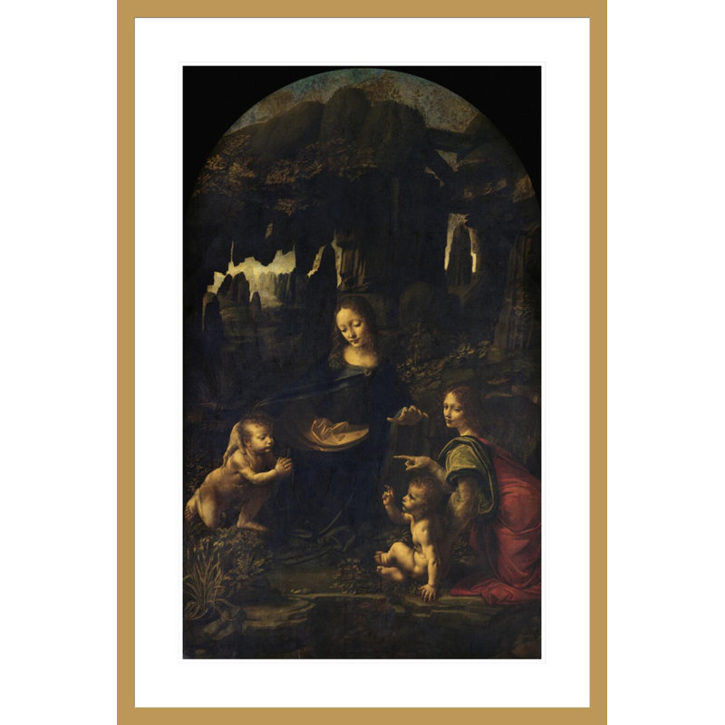 «Madonna of the Rocks» par Leonardo Da Vinci, impression giclée encadrée, H 41,5 po x l 28,07 po