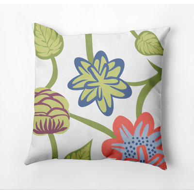 Botanical Blooms Outdoor Square Pillow Cover & Insert