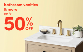 bathroom vanities & more on clearance