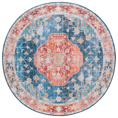 Tapis rouille / bleu Danna Performance