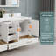 72" Double Freestanding Bathroom Vanity with Cultured Marble Top