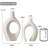 Snuggle Hollow Modern Ceramic Vase Set Of 2, Mid Century Nordic Aesthetic Decorative Vase Decorative Vases For Home Table Decor (Matte Black W 6.3" X H 8.4")-122444613-122444611