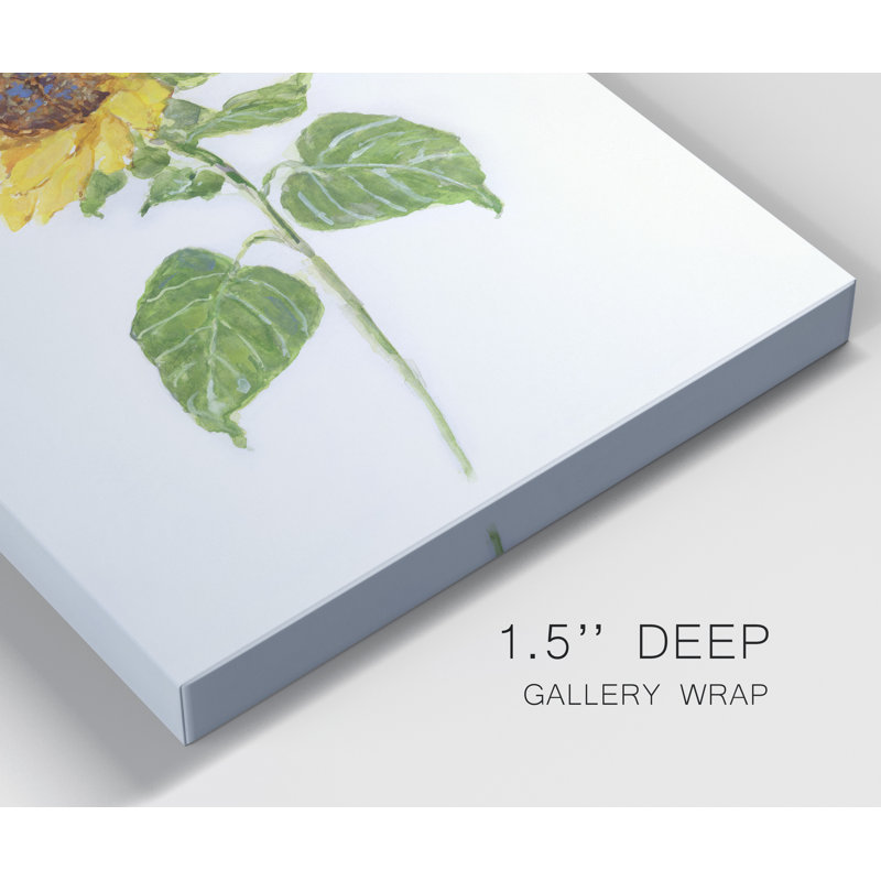 Sunflower II - Wrapped Canvas Painting, 40" H x 30" W x 1" D