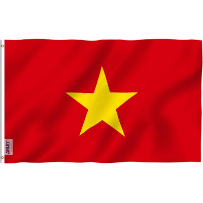36"H X 60"W North Vietnam Flag Polyester House Flag
