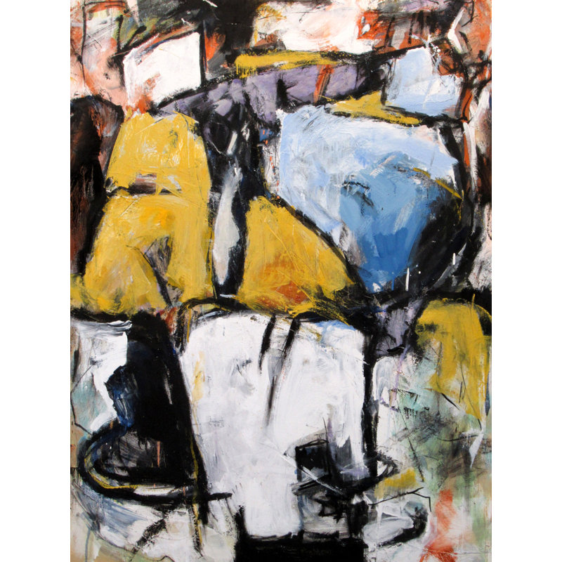Dodge par William O'connor - Peinture, H 21,25 po x l 17,25 po, Papier avec cadre noir