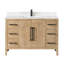 Meuble-lavabo en bois manufacturé et gris Griselde-91927734