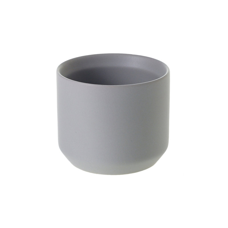 Parsons Handmade Ceramic Pot Planter, 10" H x 10.75" W x 10.75" D, Gray