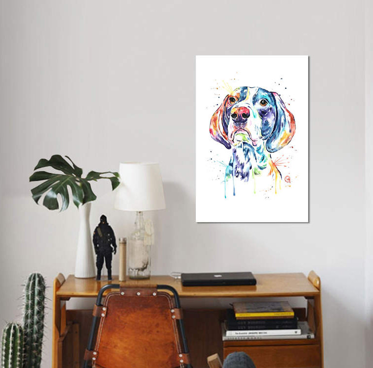 « pointer » par lisa whitehouse, impression sur toile, H 26 po x l 18 po x P 1,5 po, Pas de tapis, Toile tendue