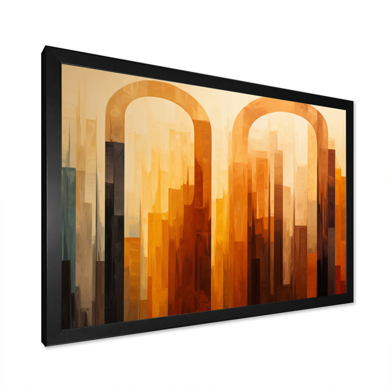 Islam Art The Pillars III - Islamic Wall Art Living Room, H 30 po x l 40 po x P 1,5 po, Cadre simple noir
