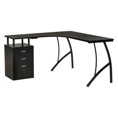 Alliana L-Shaped Steel Executive Desk