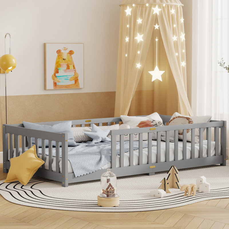 Lit plateforme pour enfant Kolia, gris