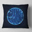 Blue Glowing Particles - coussin imprimé abstrait-29367305-29367308