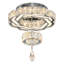 D15''x H13''2 niveaux argenté lustre de plafond en cristal goutte de pluie éclairage de température réglable pour le salon
