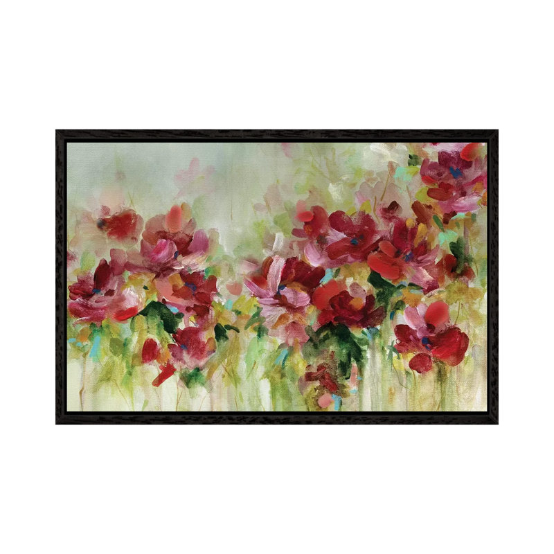 Playful Garden by Carol Robinson - Painting on Canvas, 66.04 cm H x 45.72 cm W, Black Framed