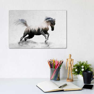 Hest I by Andreas Lie - Wrapped Canvas Print