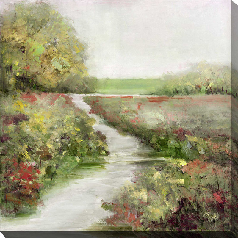 «Fall Magic» par Sally Swatland - Peinture, L 28 po x H 28 po, Toile tendue