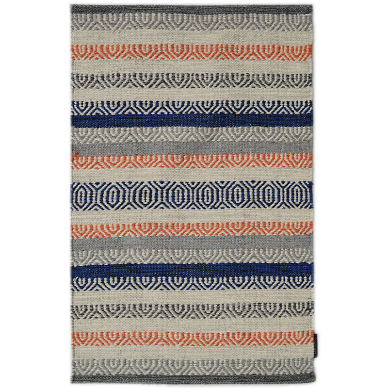 Saffron Striped Hand Woven Area Rug, Rectangle 160 x 230cm
