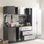 Series, Garage Cabinet , Metallic Grey Finish, Drawers, Water And Heat Characteristics, 2X Thicker Edge Banding, On Adjustable Shelf, Double Metal Bracket 6 B, 96 In. W X 79 H 20 D, Drawers Doors