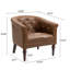 Edvardas 61.9 Cm Wide Tufted Barrel Chair-1291777481