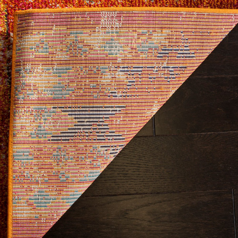 Tapis orange Hertzler, Rectangle 4 pi x 5 pi 7 po