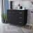 2-Door 3-Drawer Kitchen Cabinet Black Sideboard Unique Sideboard