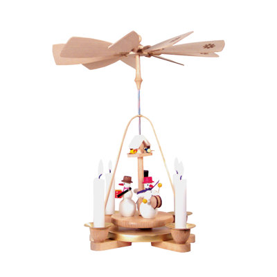 Pyramid Snowmen House Natural Wood Finish