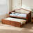 Twin Daybed With Trundle And 2 Storage Drawers, Upholstered Button Tufted Backrest For Living Room, Bedroom, Guest Room, Walnut Finish
