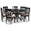 Ensemble de salle à manger 7 pièces Marbury en tissu sable, H 37,4 po x l 18,1 po x P 20,3 po Marbury-1255126510-1233491815-1233491812
