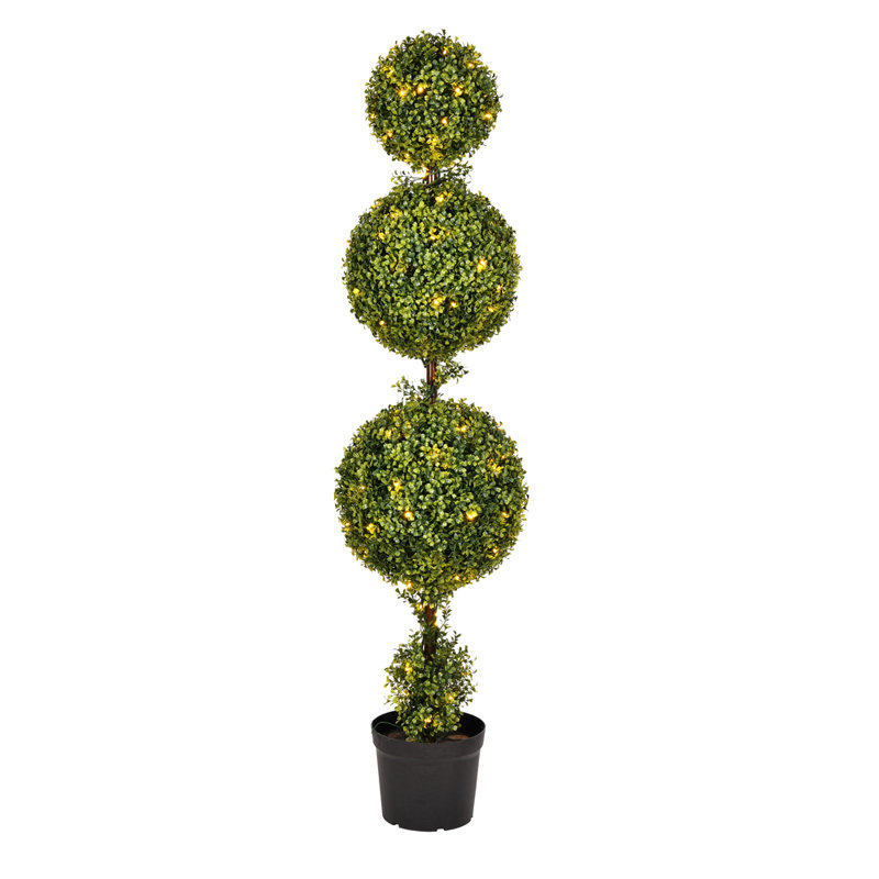 Topiaire 60 "en buis artificiel en pot