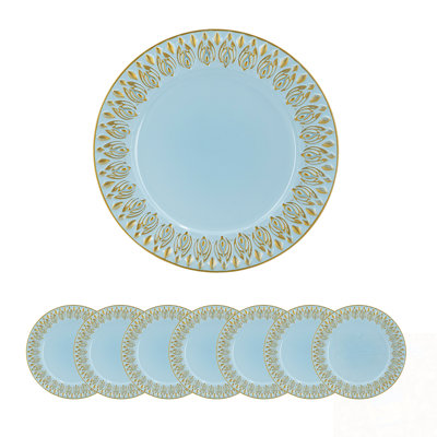 Ensemble de 8 assiettes rondes