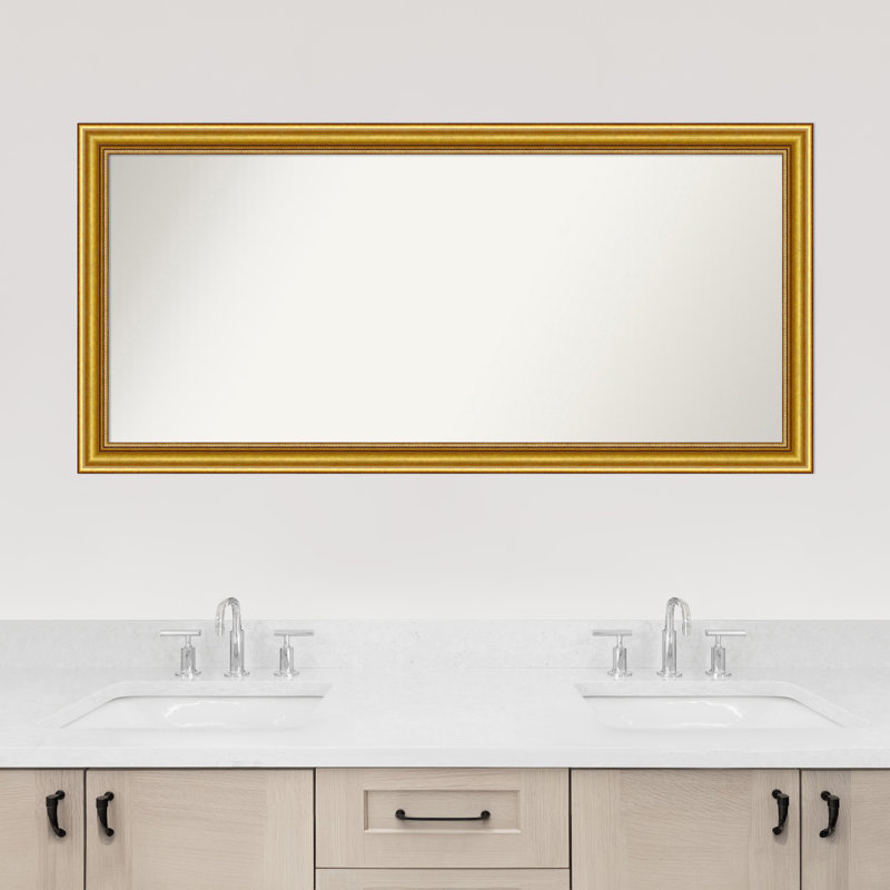 Townhouse Gold Non-Beveled Bathroom Wall Mirror, 23,75 po x 49,75 po