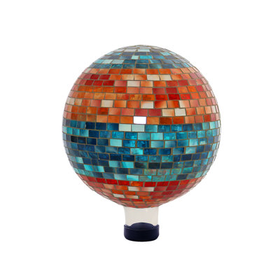  Boule de regard en mosaïque de verre coloré