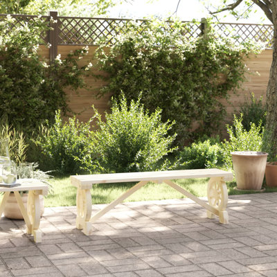 Vidaxl Patio Bench 45.3" Solid Wood Fir by VidaXL