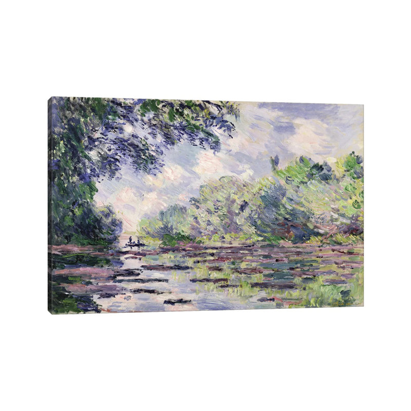 La seine à Giverny, 1885 - Giclée sur toile tendue avec châssis, H 32 po x l 48 po