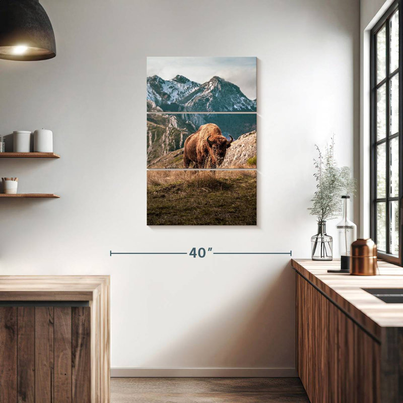 Brampt Simple Mountain Bison, 38" H x 24" W
