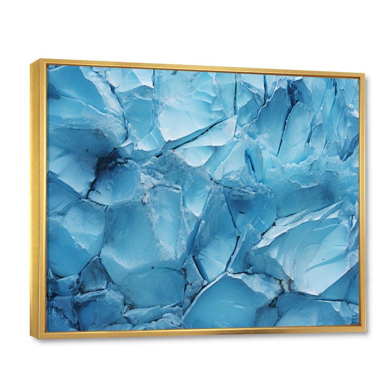 «Alaska Glacial Embrace», reproduction sur toile, H 30 po x l 40 po x P 1,5 po, Cadre flottant doré