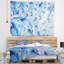 Tapisserie abstraite fractale bleu clair-28486072