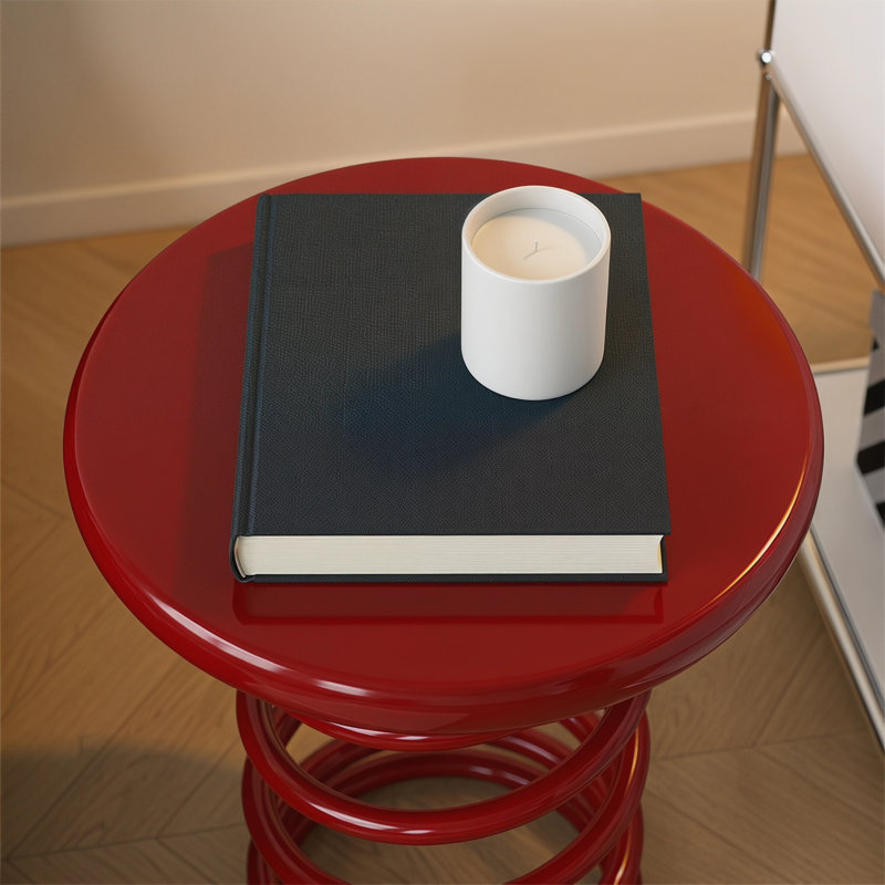 Table d'appoint de style printemps, table de chevet, canapé, table basse de salon, Rouge