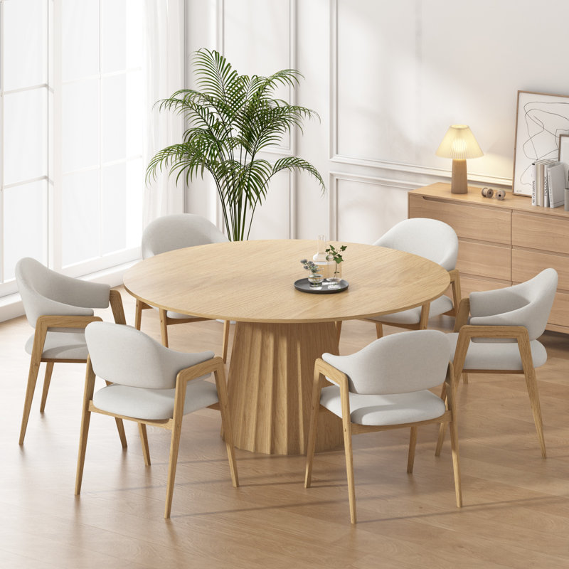 Table de salle à manger en bois massif, H 30 po x L 60 po x l 60 po, Chêne