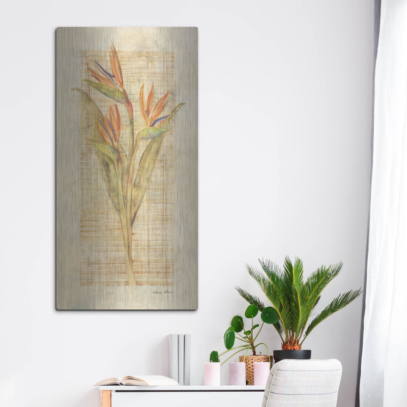 Art mural en métal Lark Manor ™ «Bird Of Paradise» par Cheri Blum, H 48 po x l 24 po