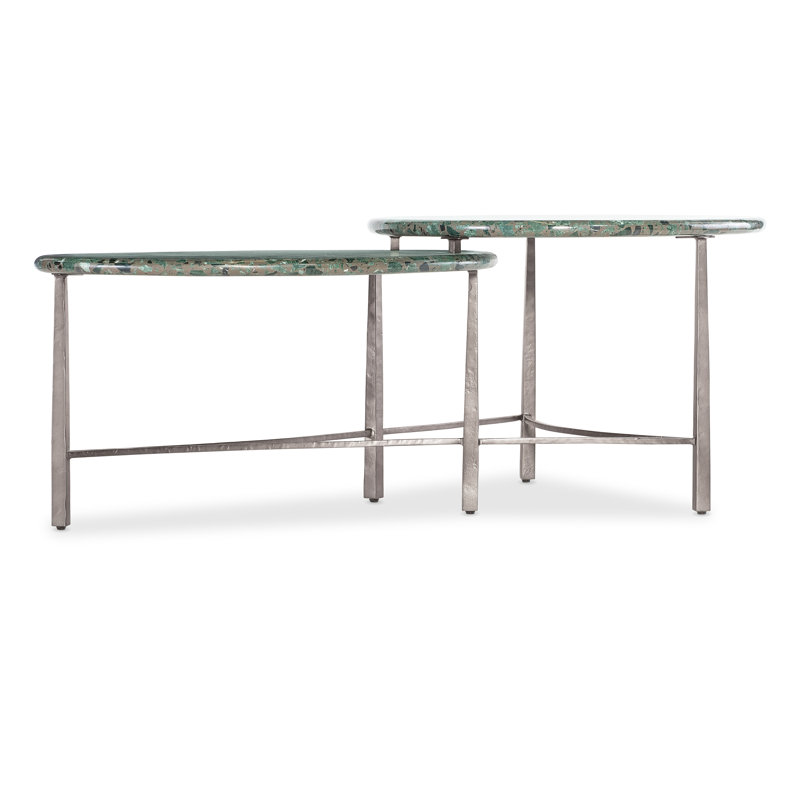 Antares Green Metal Rustic Cocktail Table