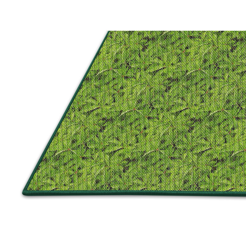 Vert Tapis décoratif, Rectangle 5 pi x 7 pi