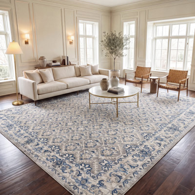 Tapis gris clair / bleu Asucena